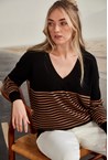 BRAG SWEATER - black stri